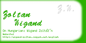 zoltan wigand business card